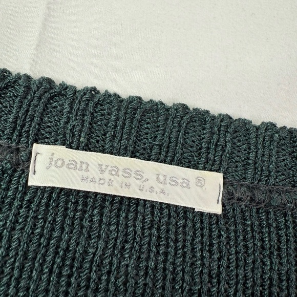 Joan Vass Teal Cardigan V Neck Oversized Purple Buttons Size XL - Picture 5 of 9